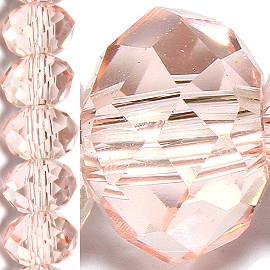 90pc 6mm Crystal Bead Spacer Light Peach JF1506