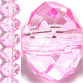 100pc 6mm Crystal Bead Spacer Light Magenta JF1507