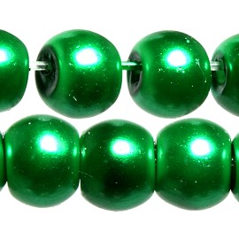 200pc 5mm Faux Pearl Smooth Bead Spacer Green JF1818