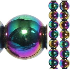 100pcs 4mm Hematite Beads Borealis JF2005