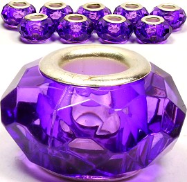 8pcs Crystal Beads Purple BD1624