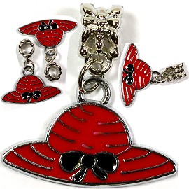 4pc Charm Hat Red BD1641