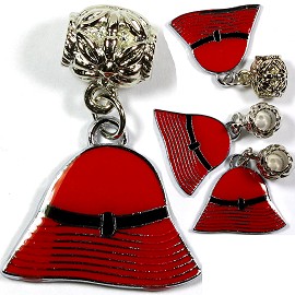 4pc Charms Hat Red Black BD1643