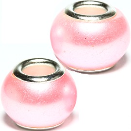 2pcs Beads Pearl Smooth Pink Light BD2360