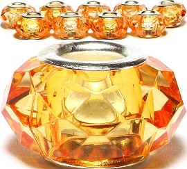 8pcs Crystal Beads Orange Light BD2388