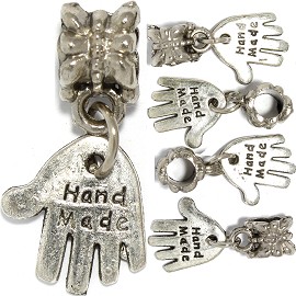 5pc Charm Hand Made Silver BD3046