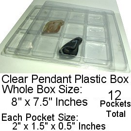 4pc Clear Plastic Tray 12 Pockets (M) BX22