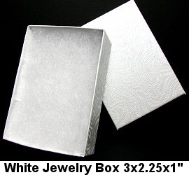 100pc White Jewelry Box BX24 DBX2832w