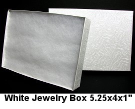 100pc White Jewelry Box BX27 DBX2853w