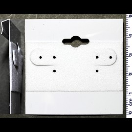 100pc Earring Display Hanger White 50x50x6mm BX579