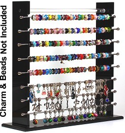 Charms Beads Display 12x12x2.5" Inches Black Ds108