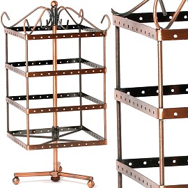 1pc 12x5.5x5.5" Earring Display Stand Cube Bronze Ds161