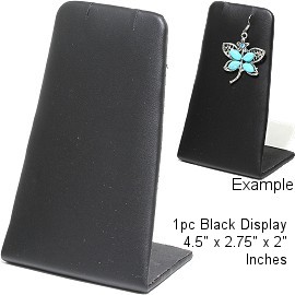 1pc Display Stand Bendable Flat Black Leather Medium 4.5" Ds202