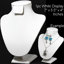 1pc Display Stand Necklace Earring Holder White 7" Ds215