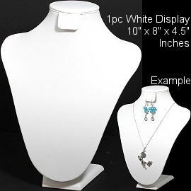 1pc Display Stand Necklace Earring Holder White 10" Ds217