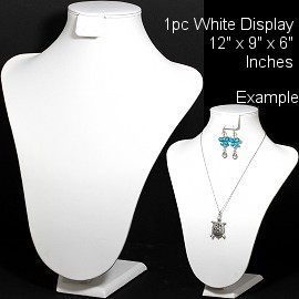 1pc Display Stand Necklace Earring Holder White 12" Ds219