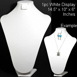 1pc Display Stand Necklace Earring Holder White 14.5" Ds221