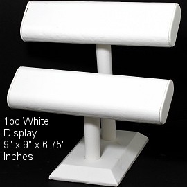 1pc Display Stand 2 Bars For Bracelets White 9" Tall Ds225