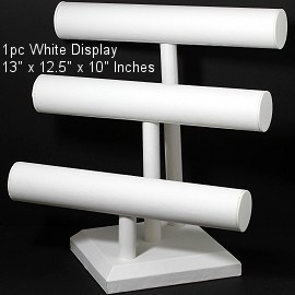 1pc Display Stand 3 Bars For Bracelets White 13" Tall Ds228