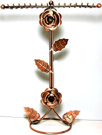 Bronze Flower Display Necklace Bracelet Stand 13x10" Ds38