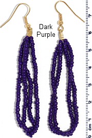 Seed Beads Earring Purple EB103