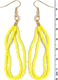 Seed Beads Earring Yellow EB107
