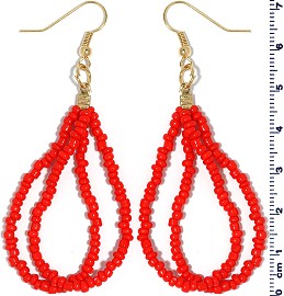 Seed Beads Earring Red EB108