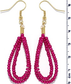 Seed Beads Earring Hot Pink EB111