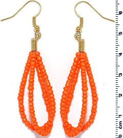 Seed Beads Earring Orange EB112