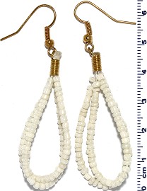 Seed Beads Earring White EB117
