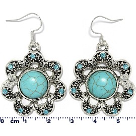 Turquoise Earring Flower Ger1750