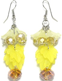 Crystal Flower Yellow Earring Ger1932