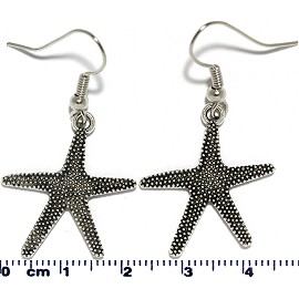 Earring Dark Silver Starfish Ger2085