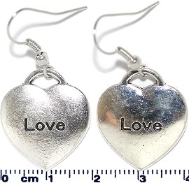 Earring Love Heart Silver Ger2112