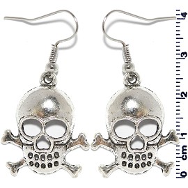 Earring Silver Skull and Bone Ger2122