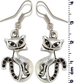 Cat Silver Earring GER568