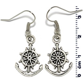 Silver Anchor Earring GER594