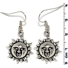 Silver Sun Moon Earring GER596