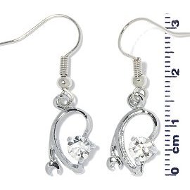 Rhinestone Earrings Gray Ger712
