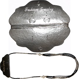 100pc Hanger Necklace Earring Bracelet Cardboard Black HT10