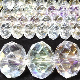 70pcs 10mm Spacers Crystal Beads Aura Borealis Clear JF038