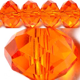 70pcs 10mm Spacers Crystal Beads Orange JF040