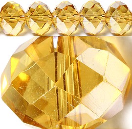 70pcs 10mm Spacers Crystal Beads Gold Light JF051