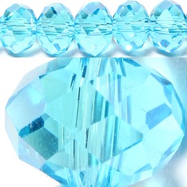 70pcs 8mm Spacers Crystal Beads Sky Blue JF056