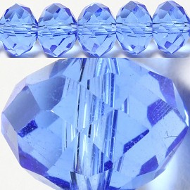 70pcs 8mm Spacers Crystal Bead Light Blue JF059