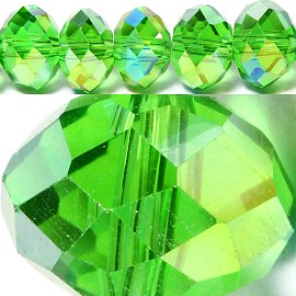 70pcs 8mm Spacers Crystal Beads Green Aura JF066