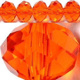 70pcs 8mm Spacers Crystal Beads Orange JF069