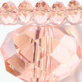 70pcs 8mm Spacers Crystal Beads Peach JF076
