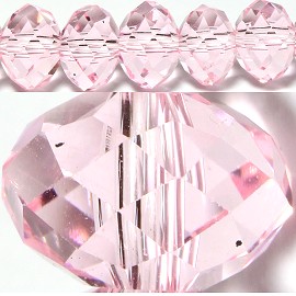 70pcs 8mm Spacers Crystal Beads Pink JF081