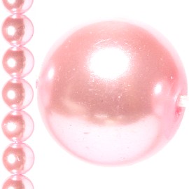 100pc 8mm Faux Pearl Bead Spacer Lt Pink JF1020